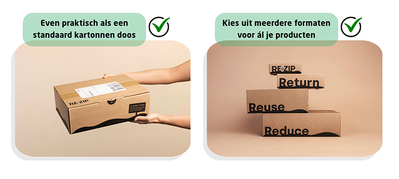 Voorbeelden van RE-ZIP dozen